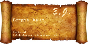 Borgos Judit névjegykártya